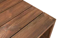 Linear Teak 102" Teak Table & 4 Teak Sling Side Chairs