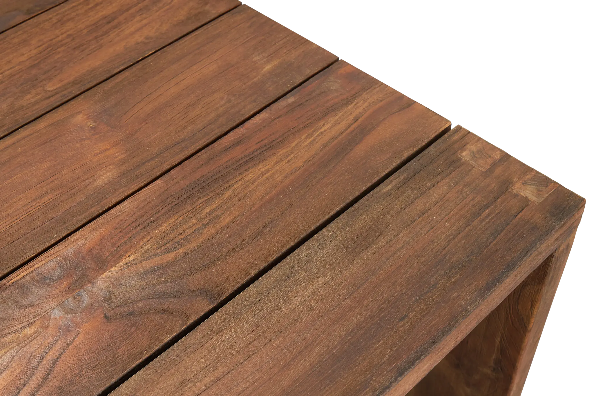 Linear Teak 102" Teak Table & 4 Teak Sling Side Chairs Linear Teak 102" Teak Table & 4 Teak Sling Side Chairs