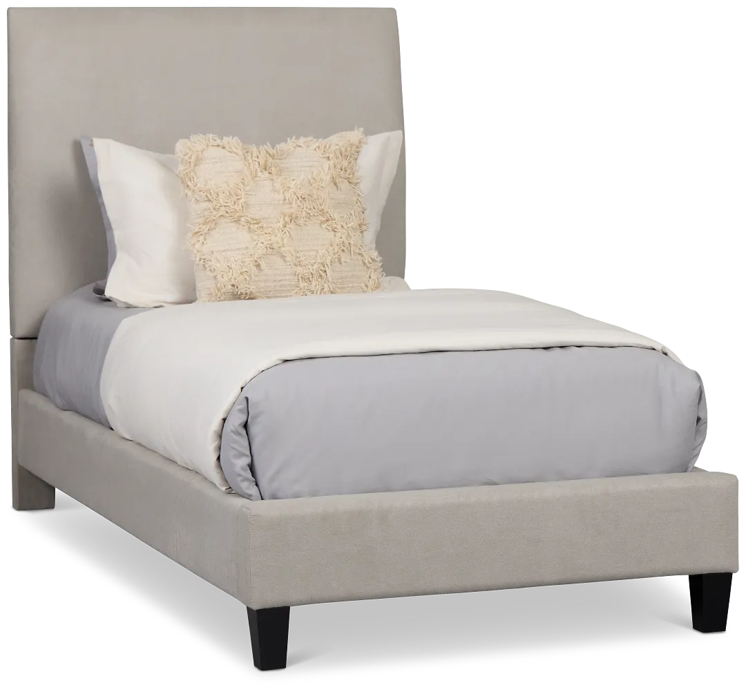 Lucy Light Gray Uph Platform Bed