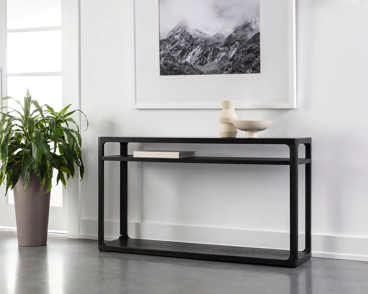 Allure Black Console Table