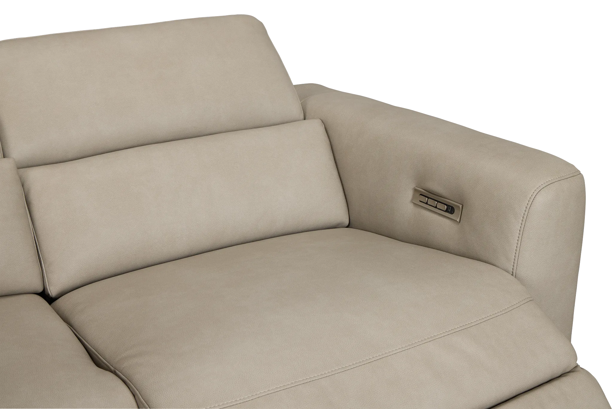 Melody Light Gray Storage Medium Left Power Reclining Chaise Sleeper Sect