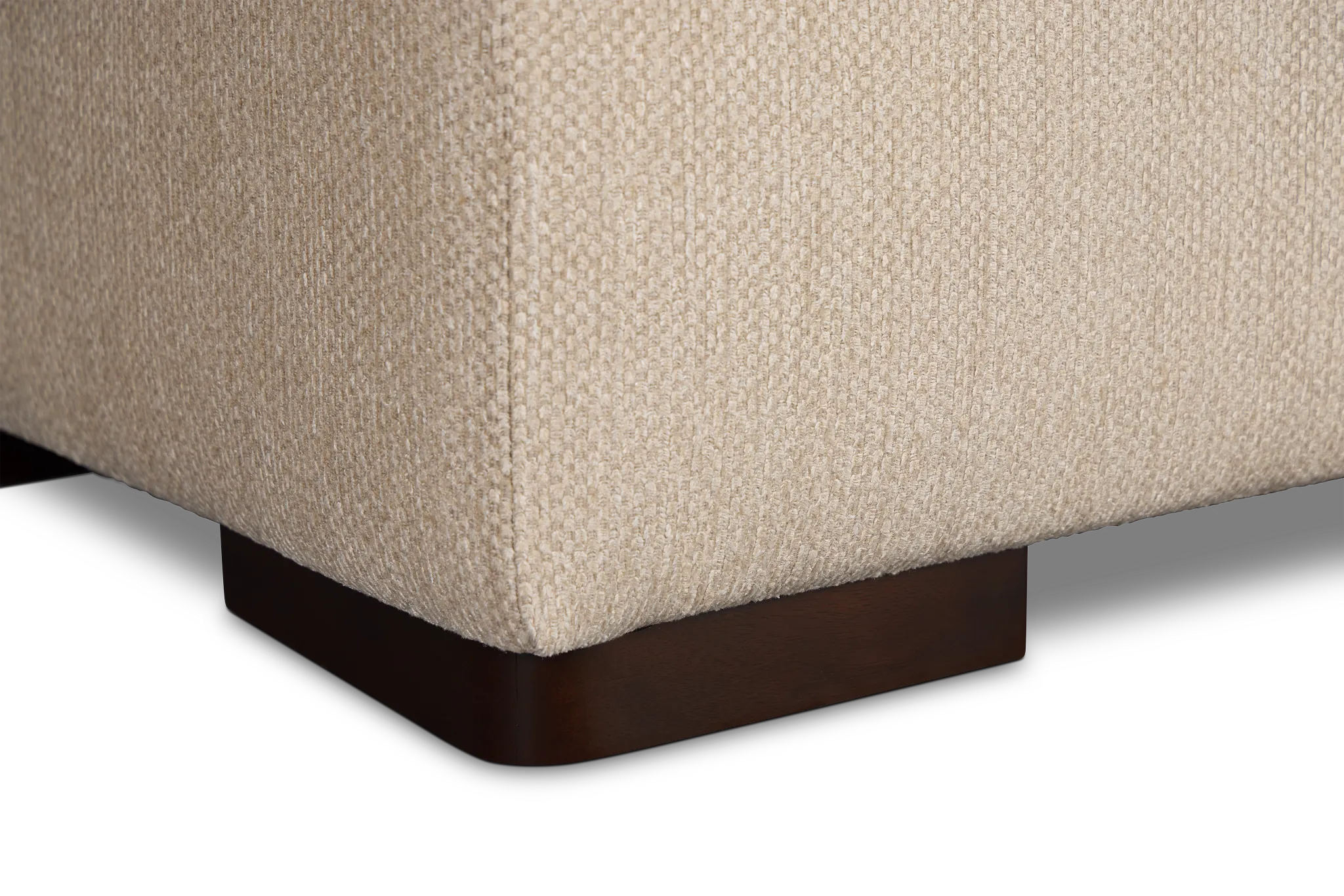 Alpha Beige Fabric Large Left Chaise Sectional