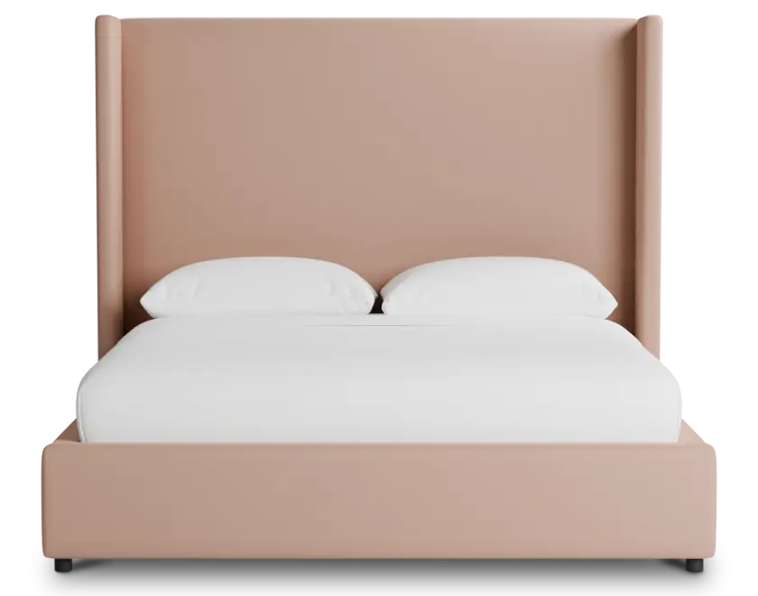 Captiva Joya Light Pink 60" Upholstered Shelter Bed Captiva Joya Light Pink 60" Upholstered Shelter Bed
