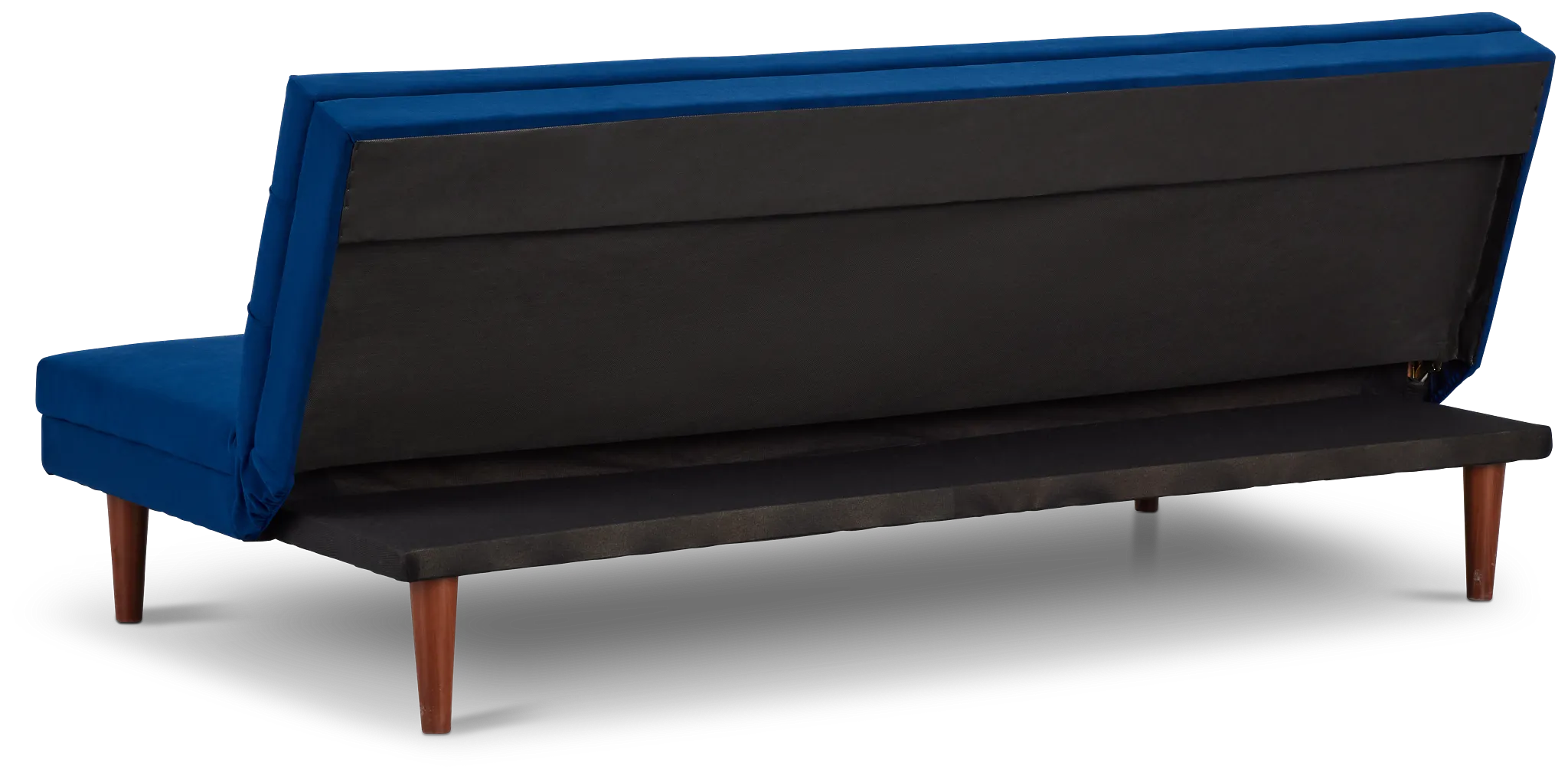 Ellie Dark Blue Velvet Sofa Futon