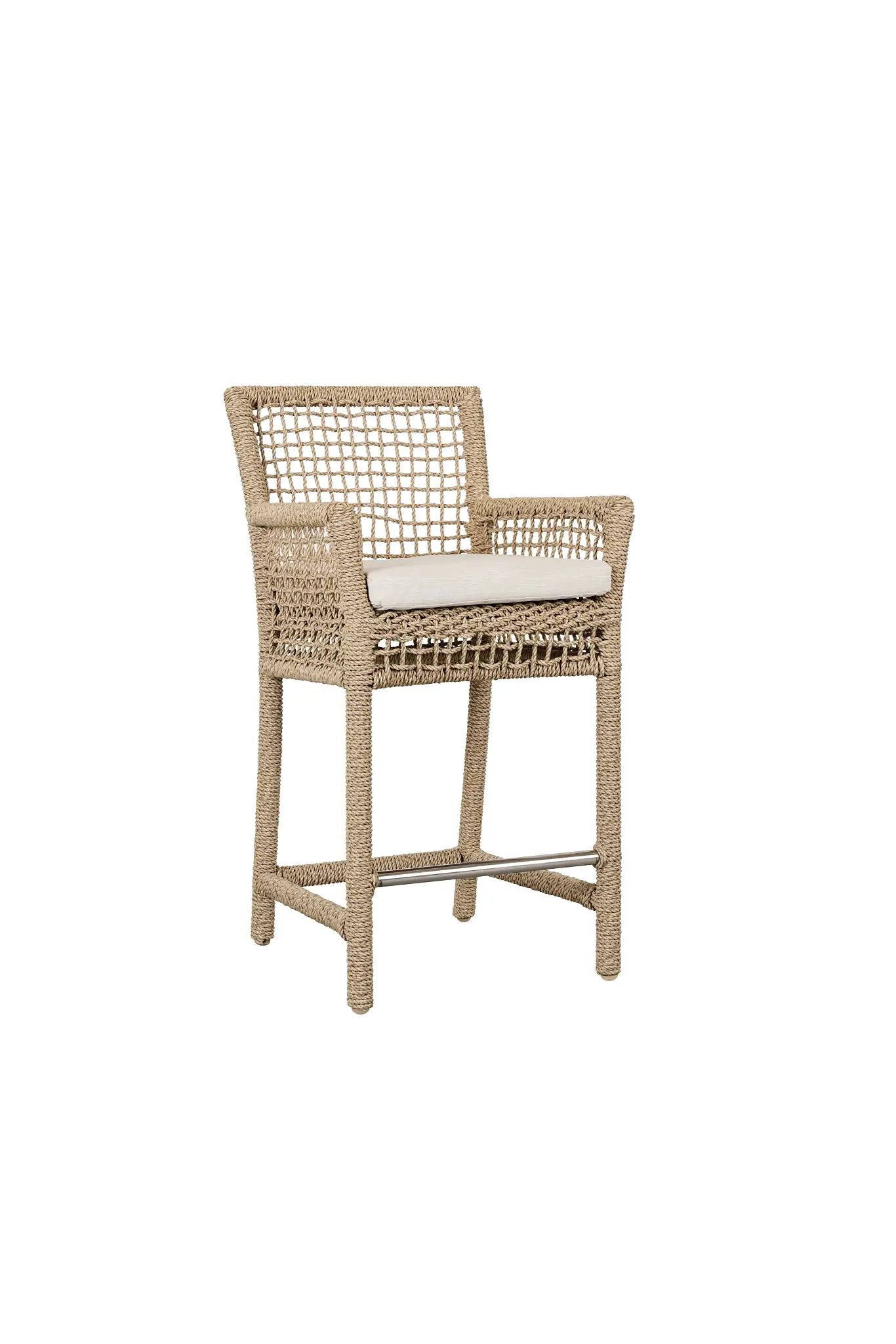 Ryan Light Beige Woven 24" Barstool Ryan Light Beige Woven 24" Barstool