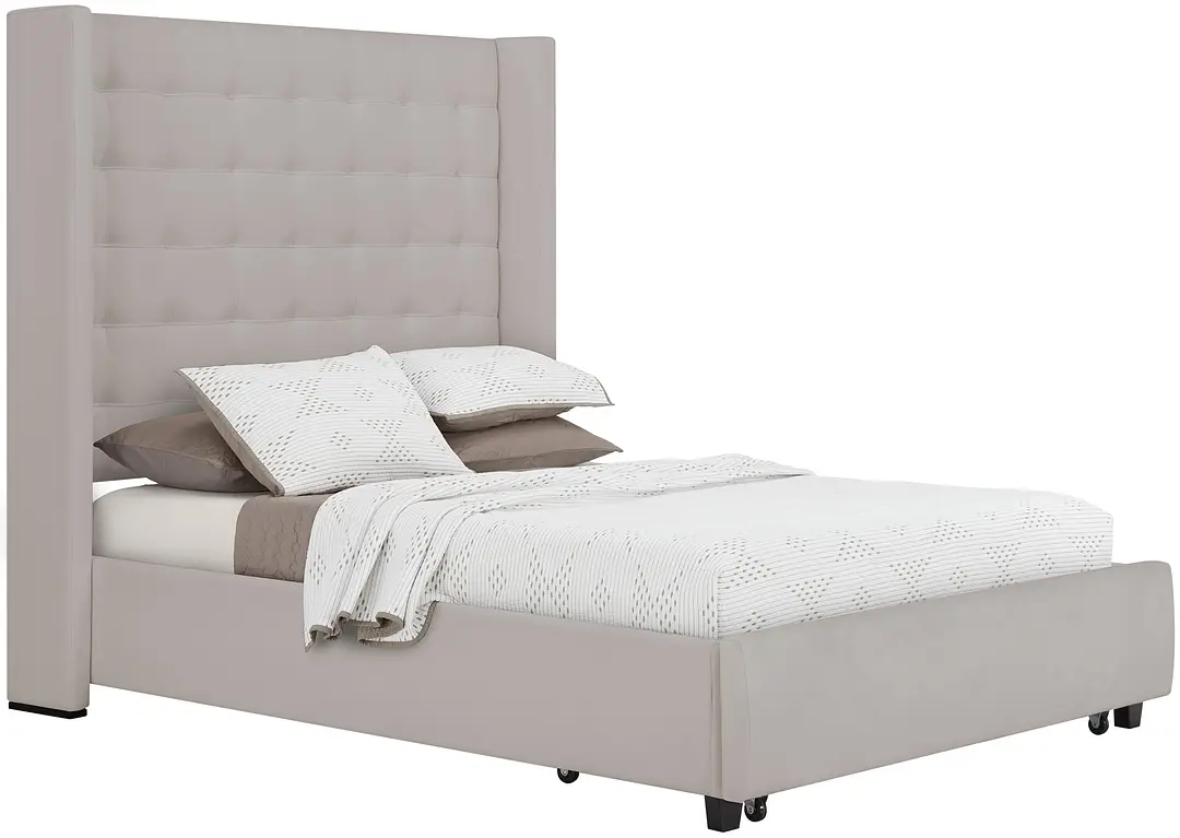 Marco Light Gray Uph Platform Storage Bed Marco Light Gray Uph Platform Storage Bed