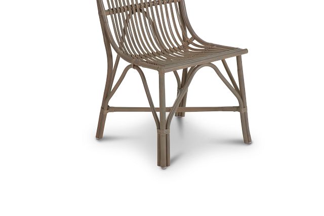 Greenwich Gray Rattan Side Chair