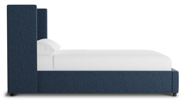 Captiva Elite Dark Blue 48" Upholstered Shelter Bed