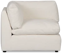 Serena White Fabric Corner Chair