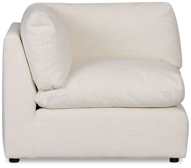 Serena White Fabric Corner Chair