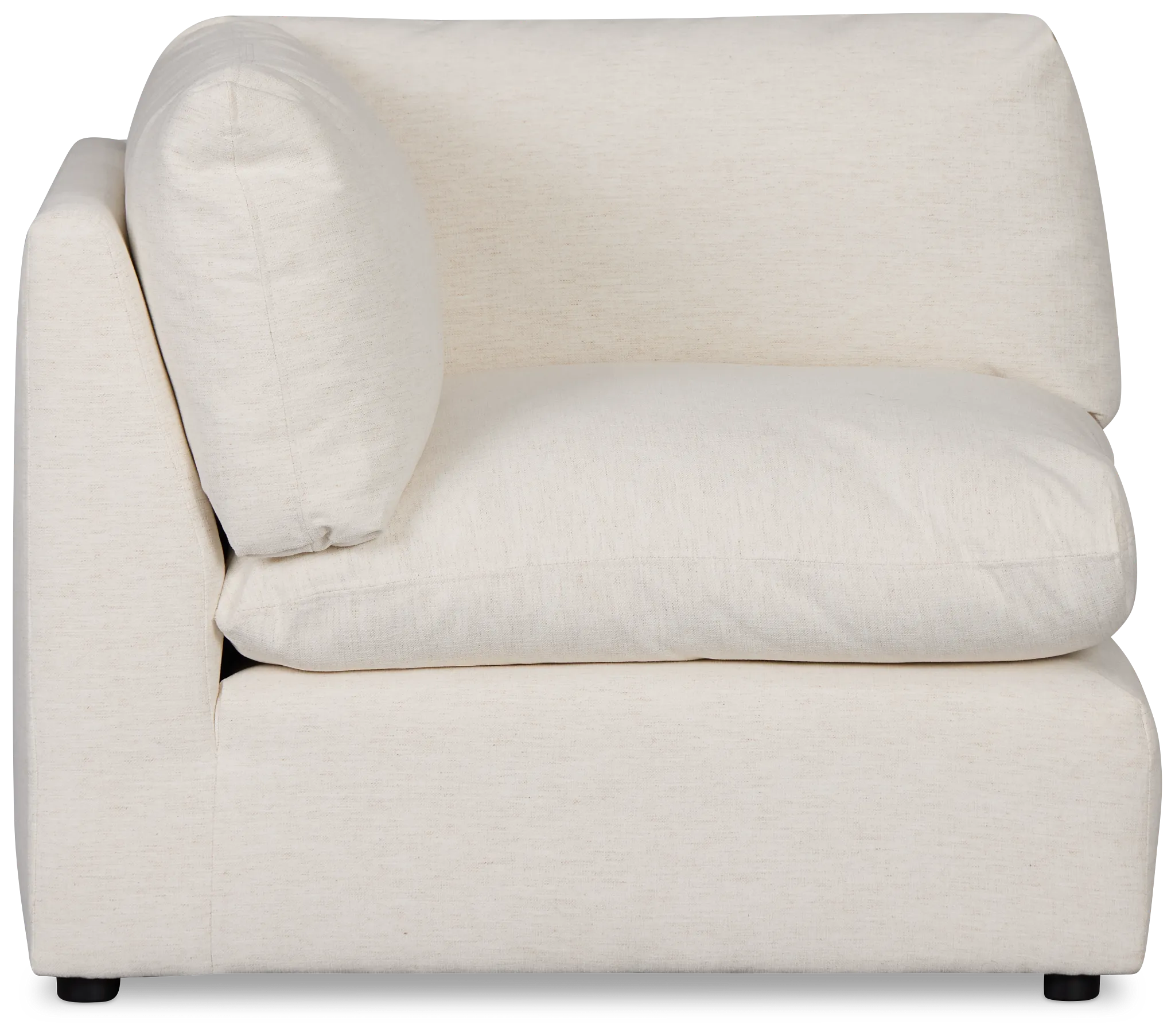 Serena White Fabric Corner Chair