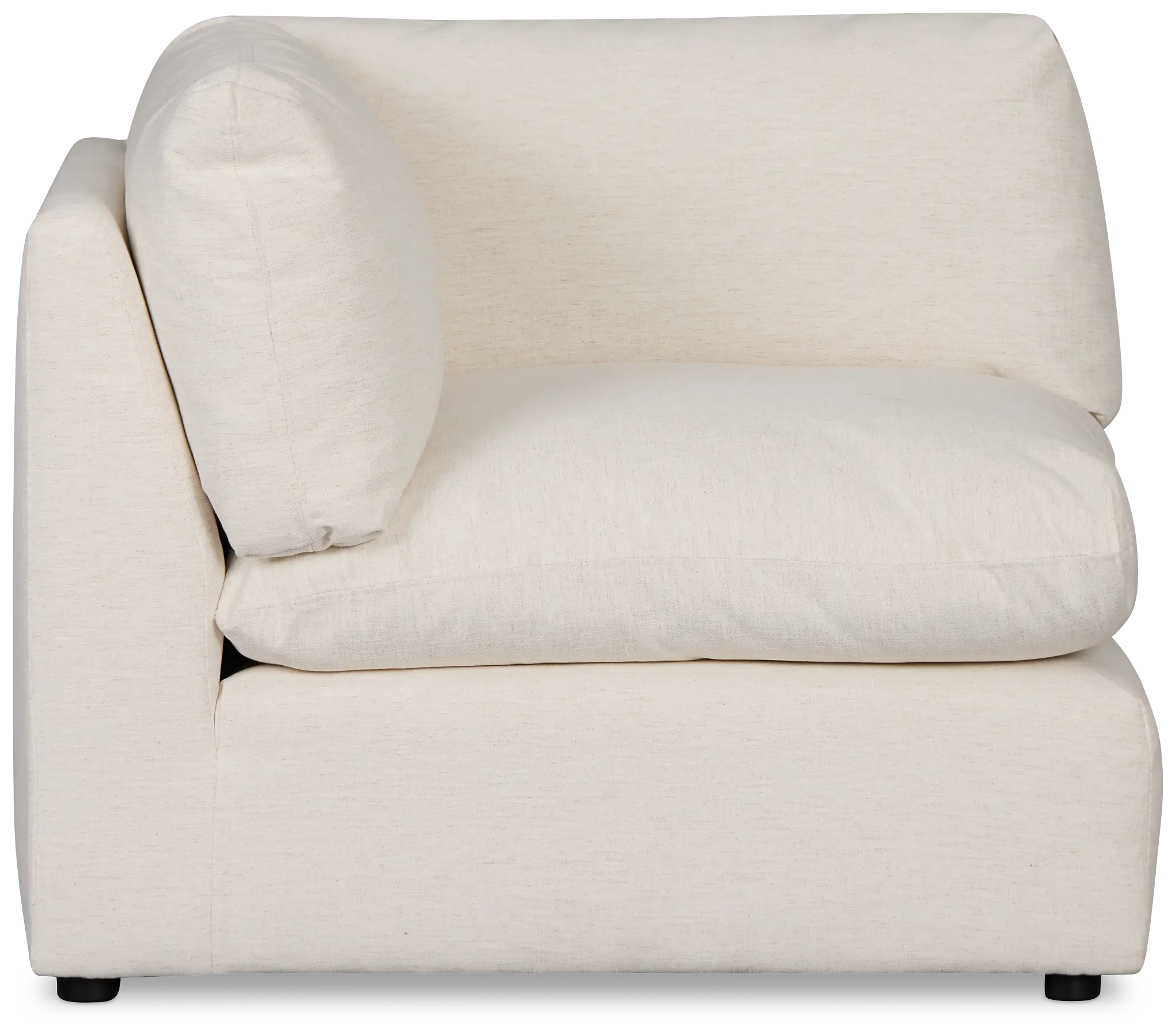 Serena White Fabric Corner Chair Serena White Fabric Corner Chair