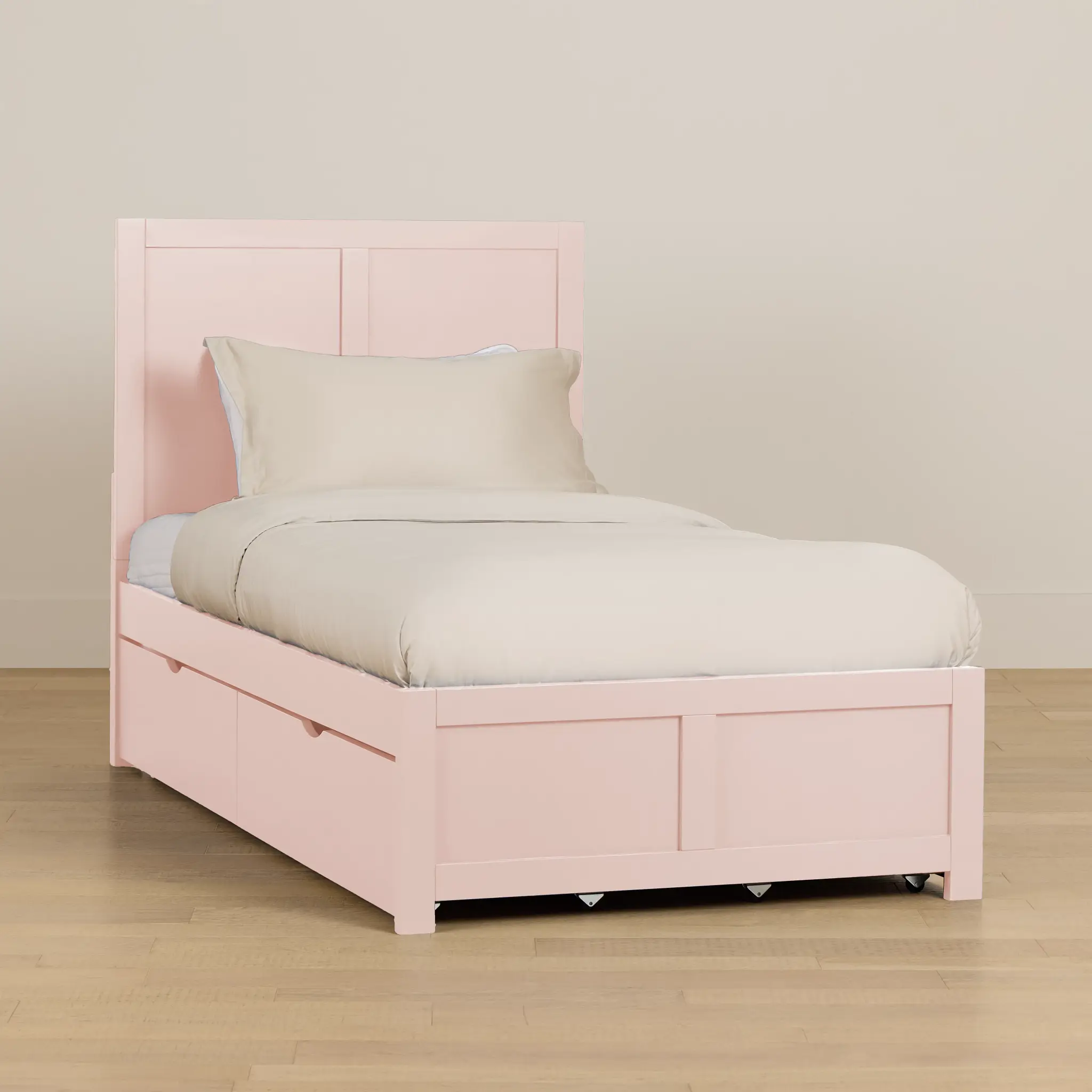 Charleston Pink Panel Bed With 4 Storage Drawers Charleston Pink Panel Bed With 4 Storage Drawers