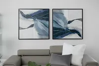 Aleena Blue Framed Wall Art