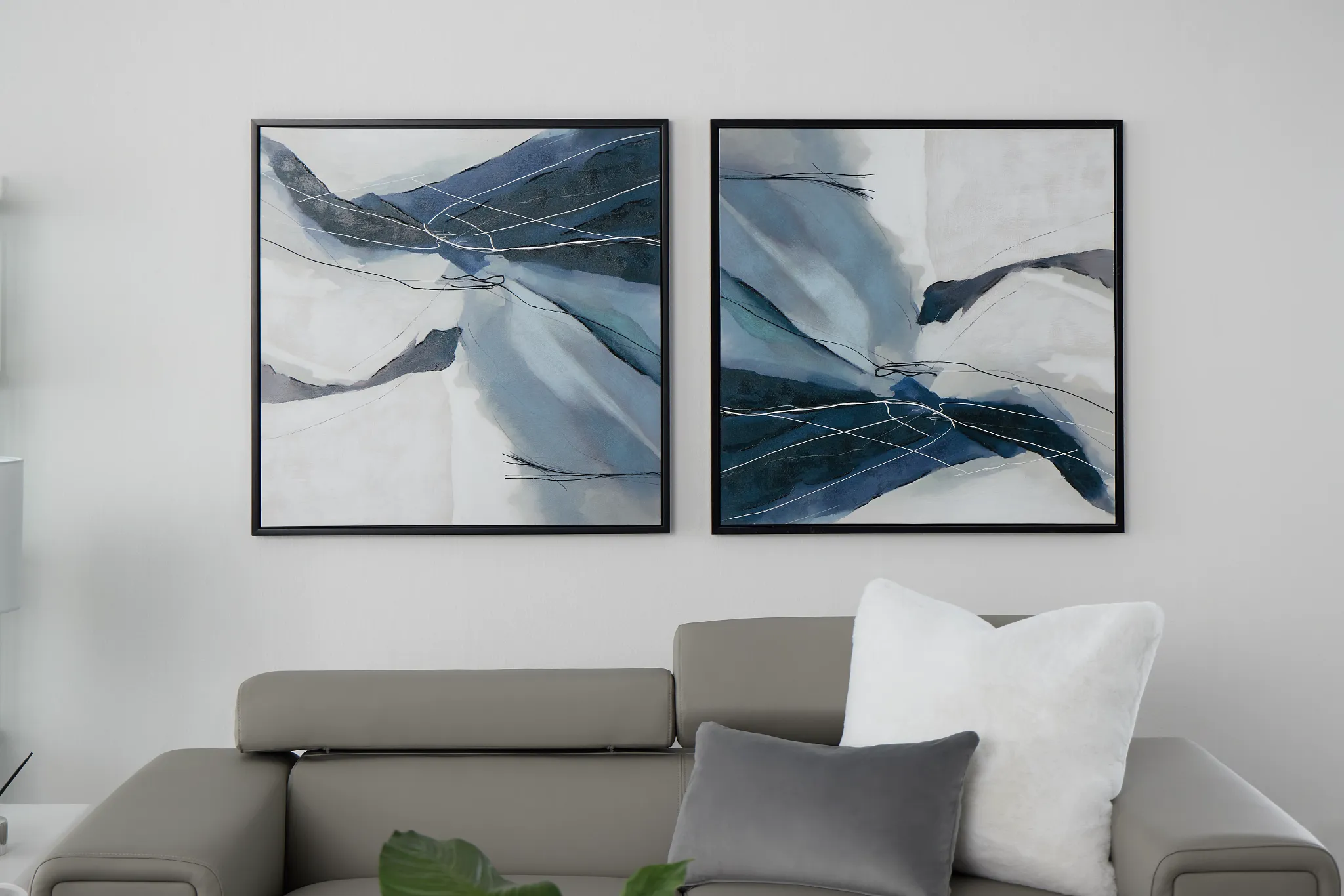 Aleena Blue Framed Wall Art