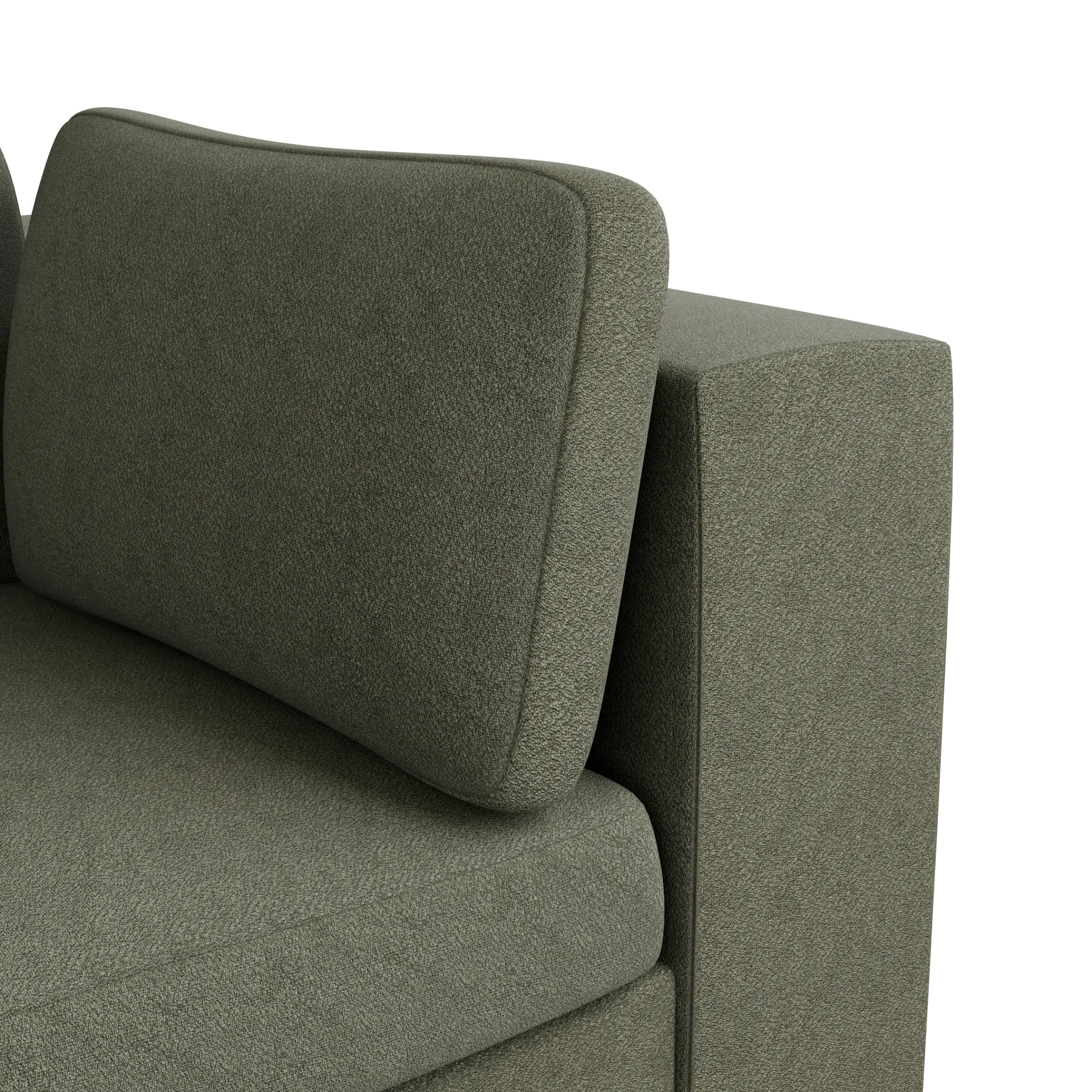 Destin Sutton Green Fabric Corner Chair