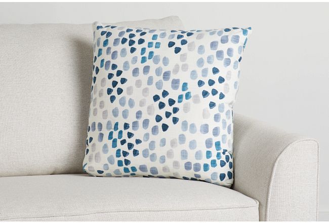 Pfeiffer Blue Fabric 20" Accent Pillow