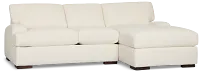 Alpha White Fabric Right Chaise Sectional