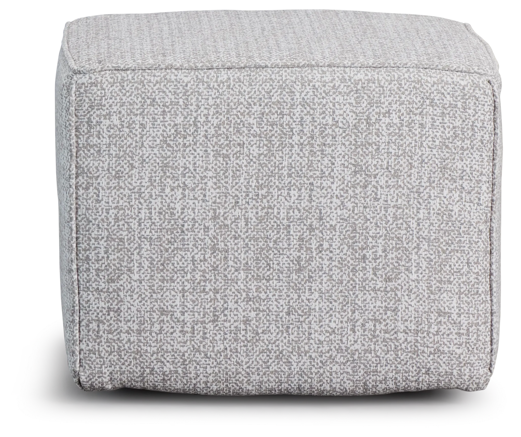 Zeta Pewter Accent Pouf