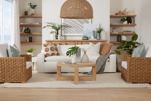 Aurora White Micro Sofa