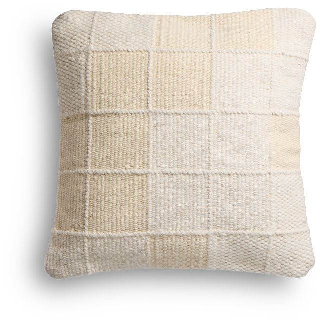 Lemar Ivory 22" Square Accent Pillow
