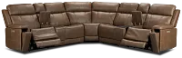 Jayden Brown Micro Large Dual Power Reclining Two-arm Sectional