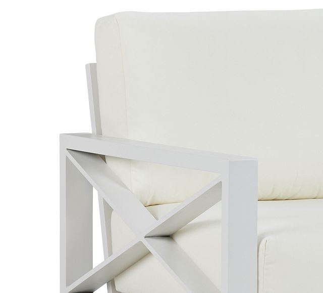 Linear White Aluminum Chair