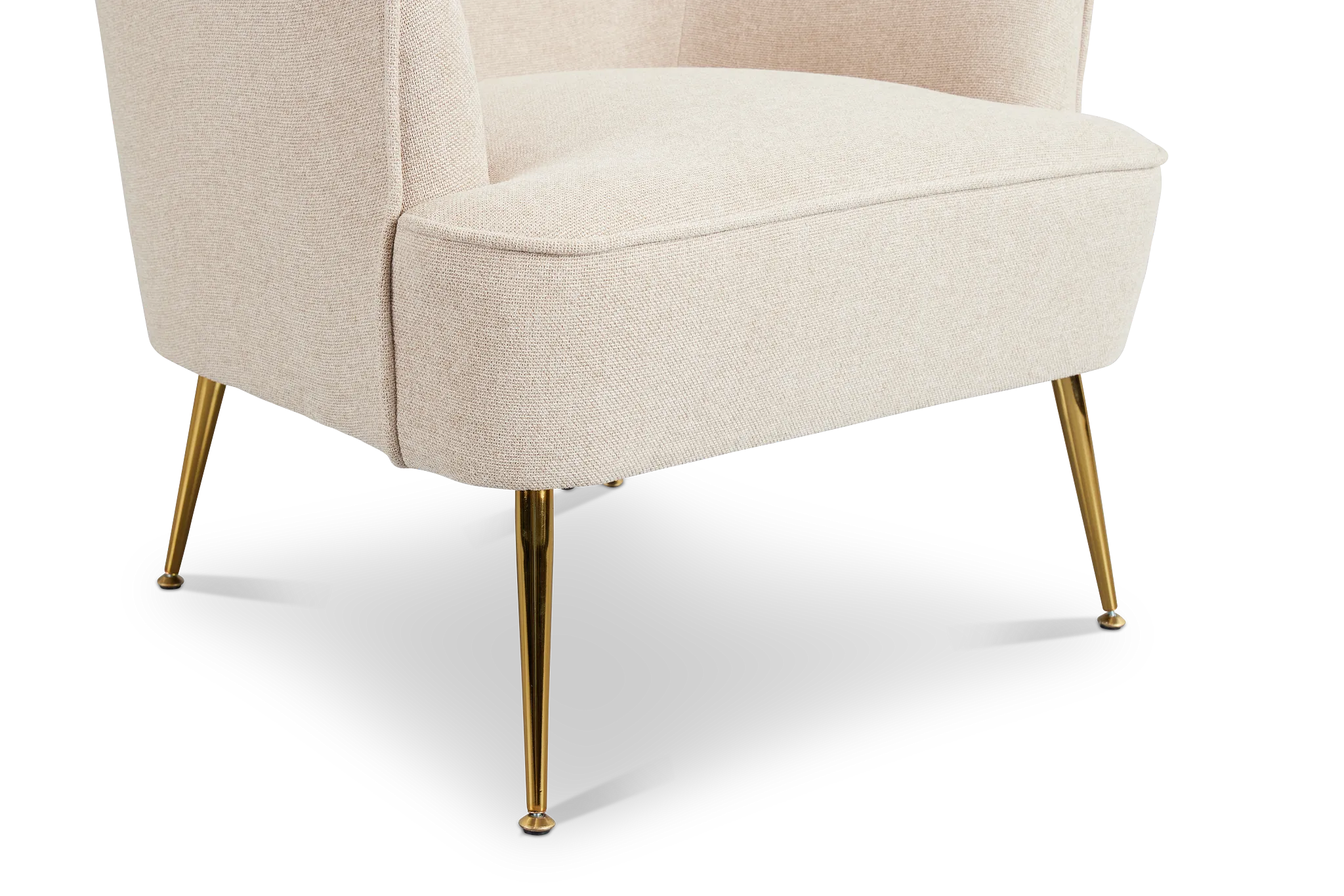 Lina Beige Fabric Accent Chair