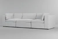 Destin Peyton White Fabric 3-piece Modular Sofa