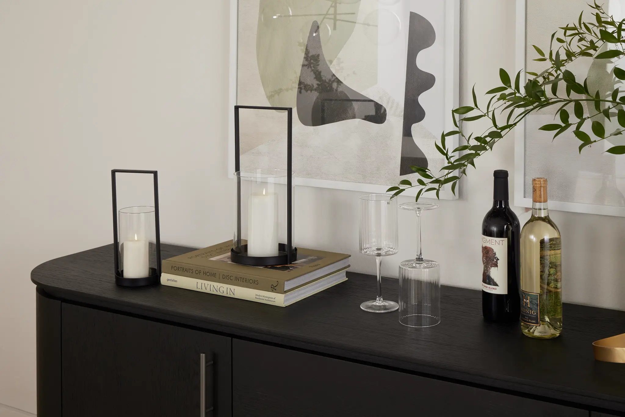 Edna Black Large Candle Holder Edna Black Large Candle Holder