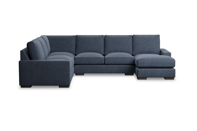 Edgewater Elevation Dark Blue Medium Right Chaise Sectional