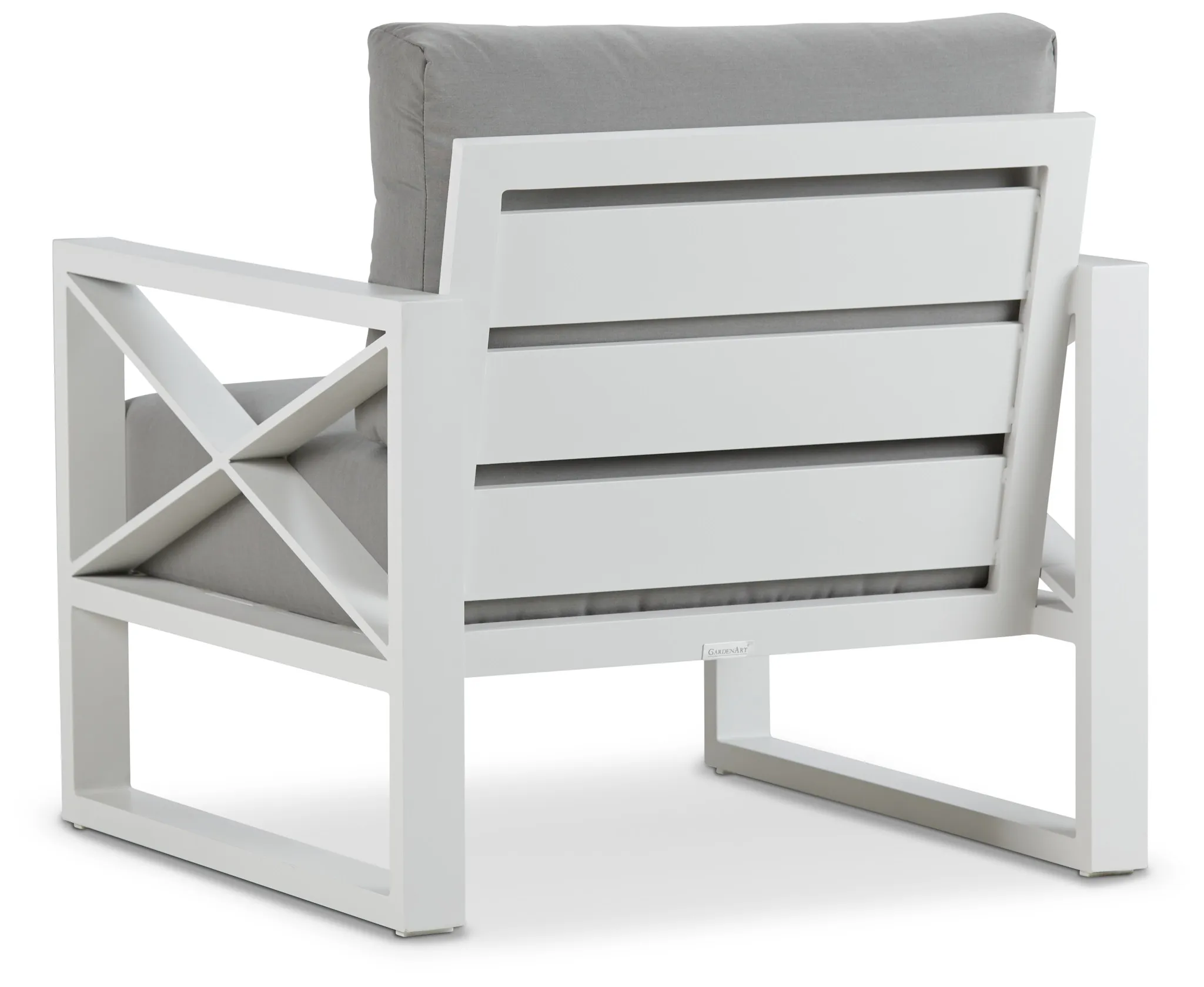 Linear White Dark Gray Aluminum Chair