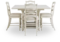 Savannah Ivory High Table & 4 Barstools