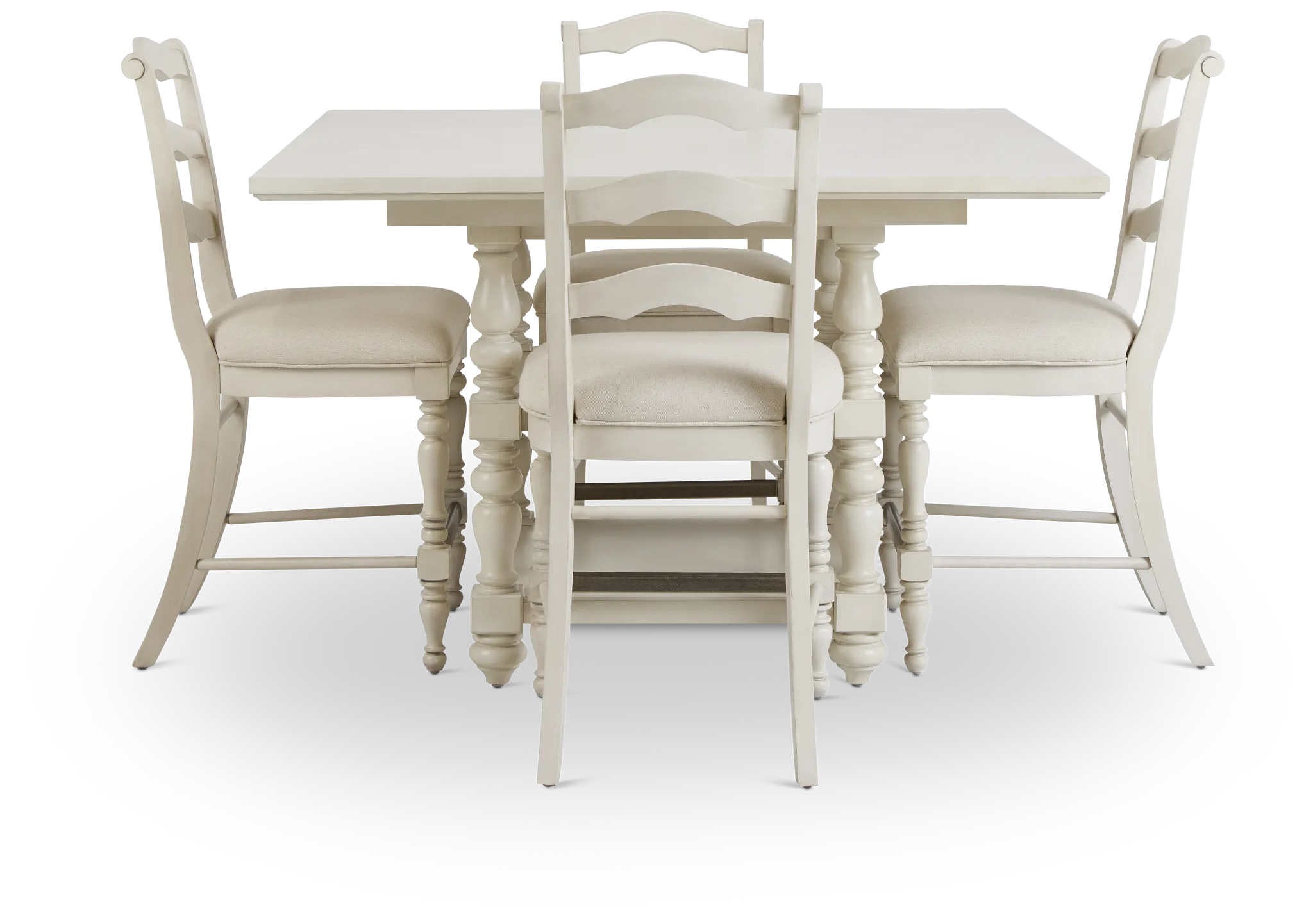 Savannah Ivory High Table & 4 Barstools