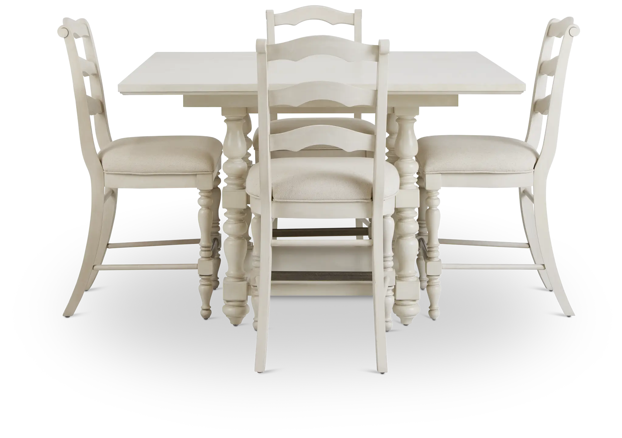 Savannah Ivory High Table & 4 Barstools Savannah Ivory High Table & 4 Barstools