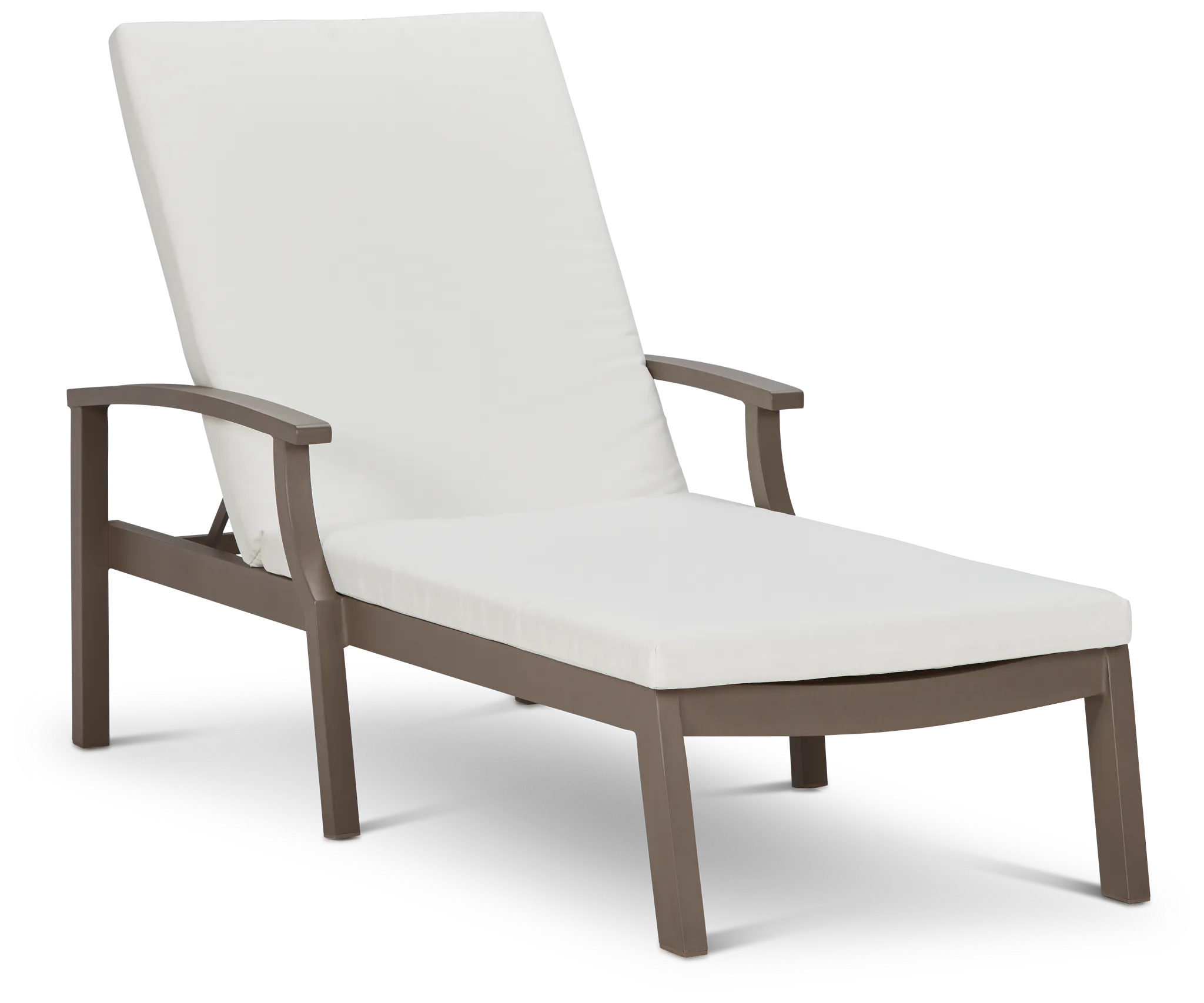 Raleigh White Aluminum Cushioned Chaise