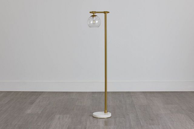 Amara Gold Marble Floor Lamp