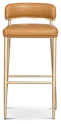 Wren Brown Fabric Adjustable Barstool