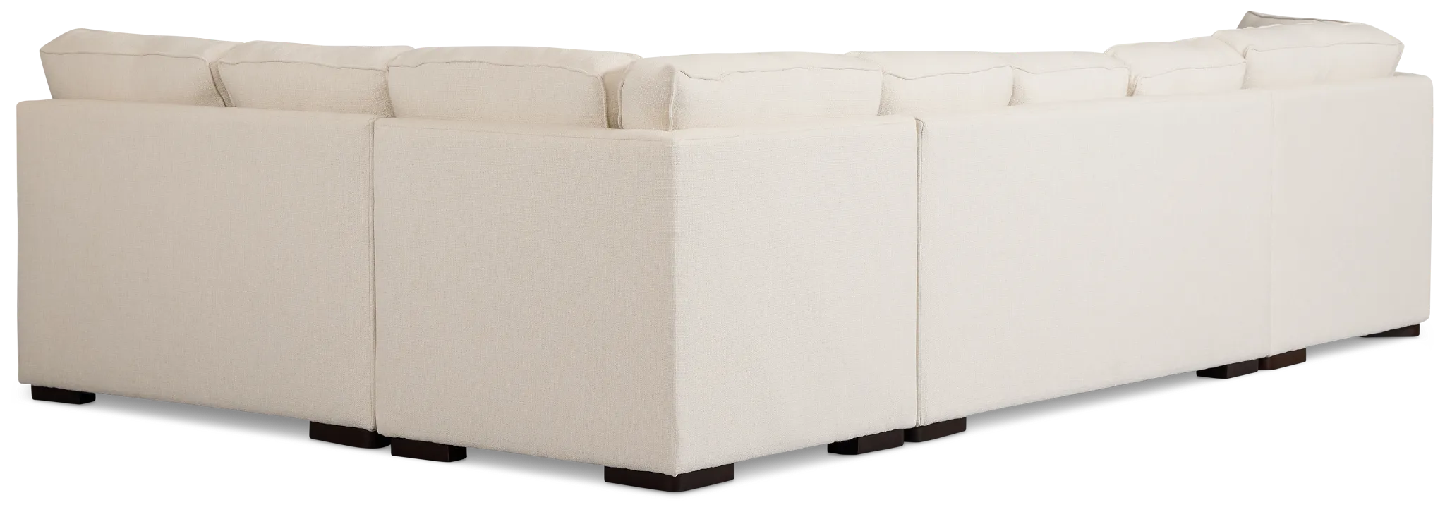 Sinclair Light Beige Fabric Left Cuddler Cooling Memory Foam Sectional