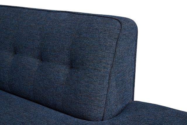 Milo Blue Fabric Small Right Bumper Sectional