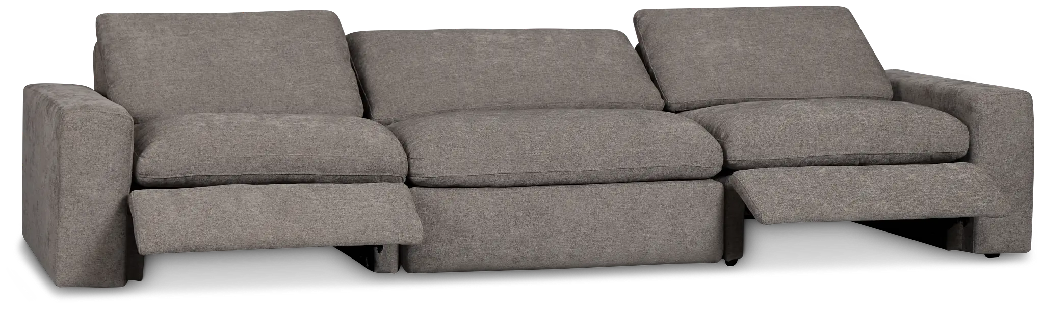 Drift Dark Gray Fabric 3-piece Modular Power Sofa Drift Dark Gray Fabric 3-piece Modular Power Sofa