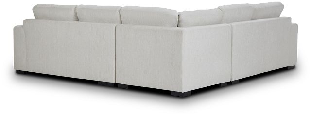 Blakely White Fabric Small Two-arm Sectional