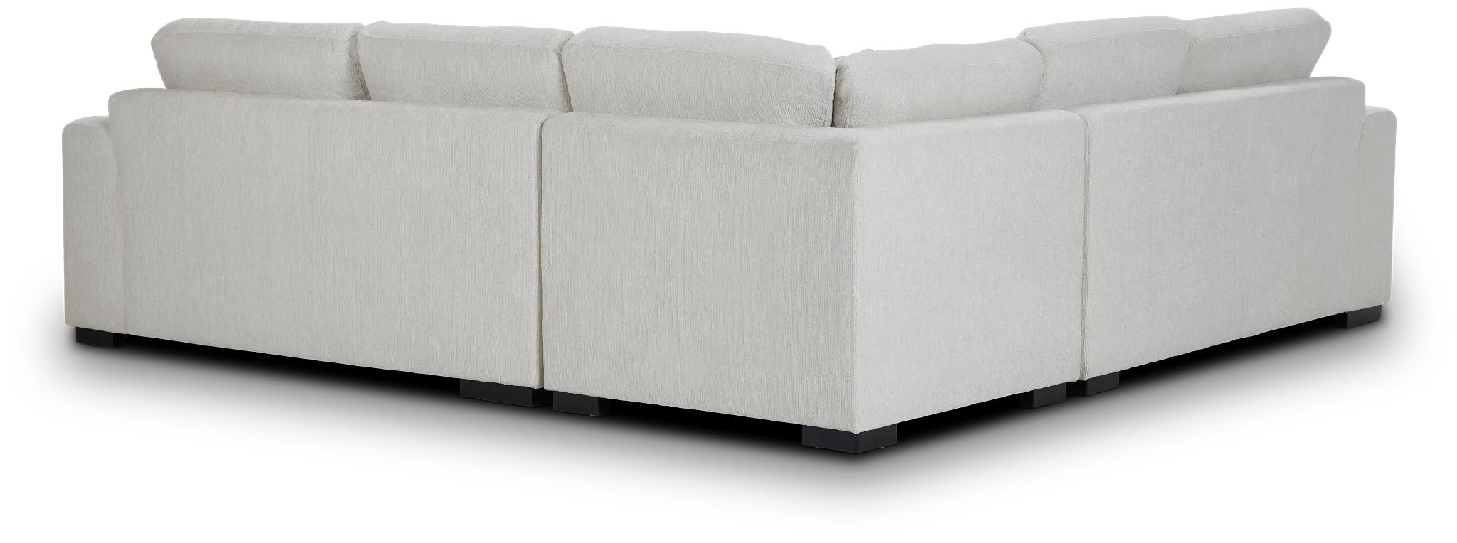 Blakely White Fabric Small Two-arm Sectional