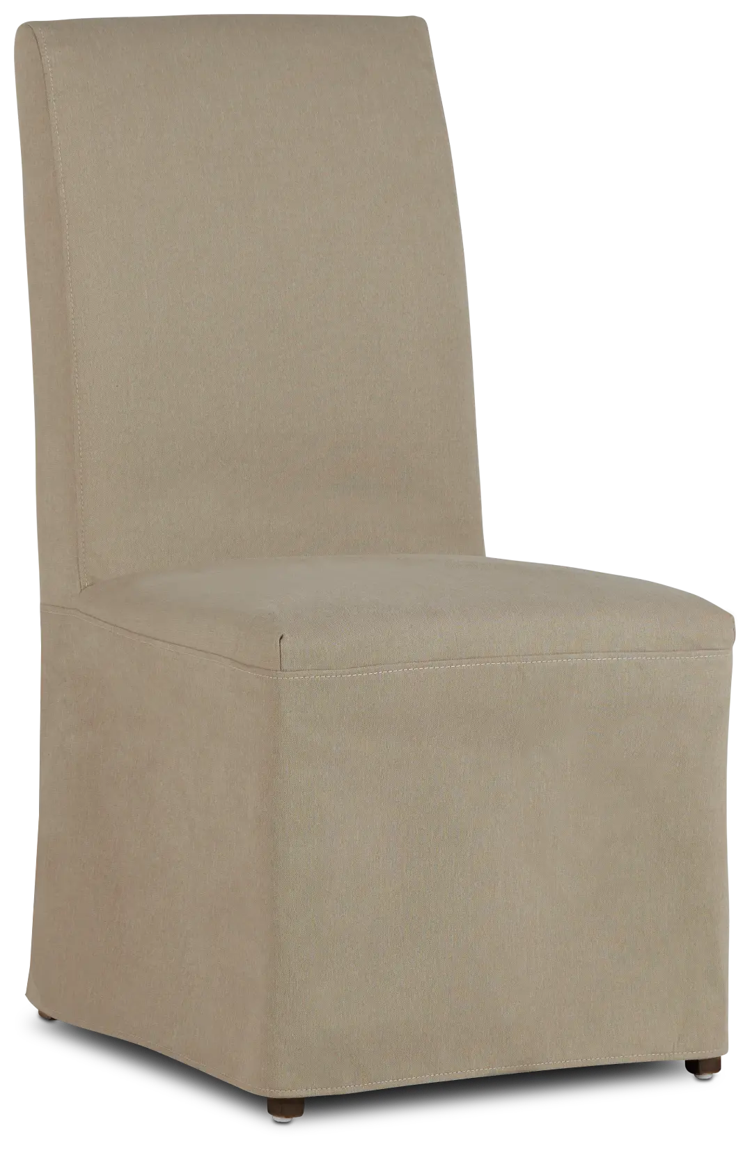 Destination Beige Long Slipcover Chair With Dark-tone Leg Destination Beige Long Slipcover Chair With Dark-tone Leg