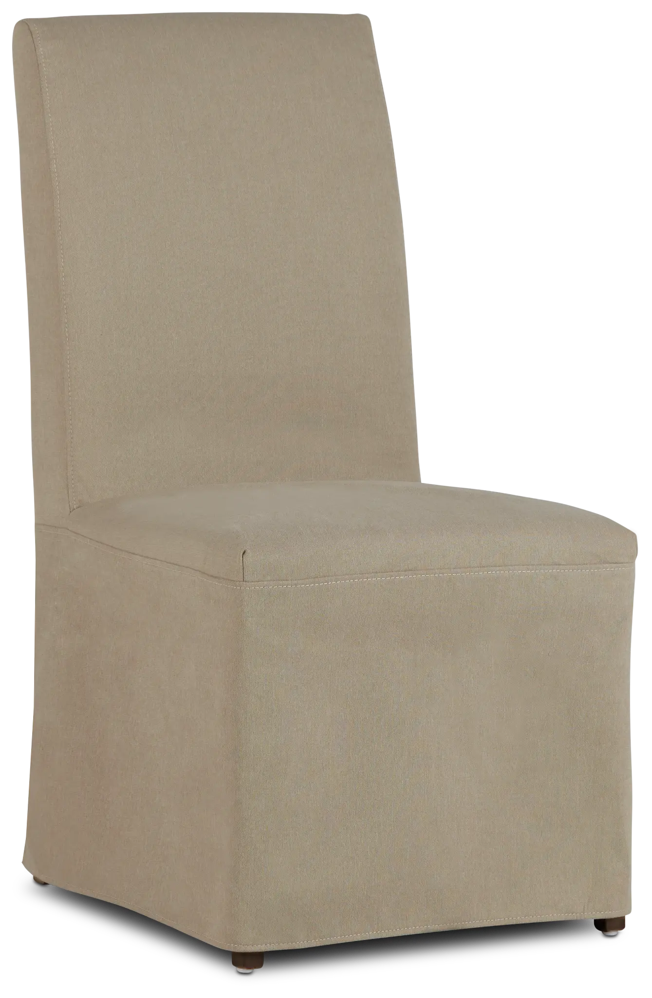 Destination Beige Long Slipcover Chair With Dark-tone Leg Destination Beige Long Slipcover Chair With Dark-tone Leg