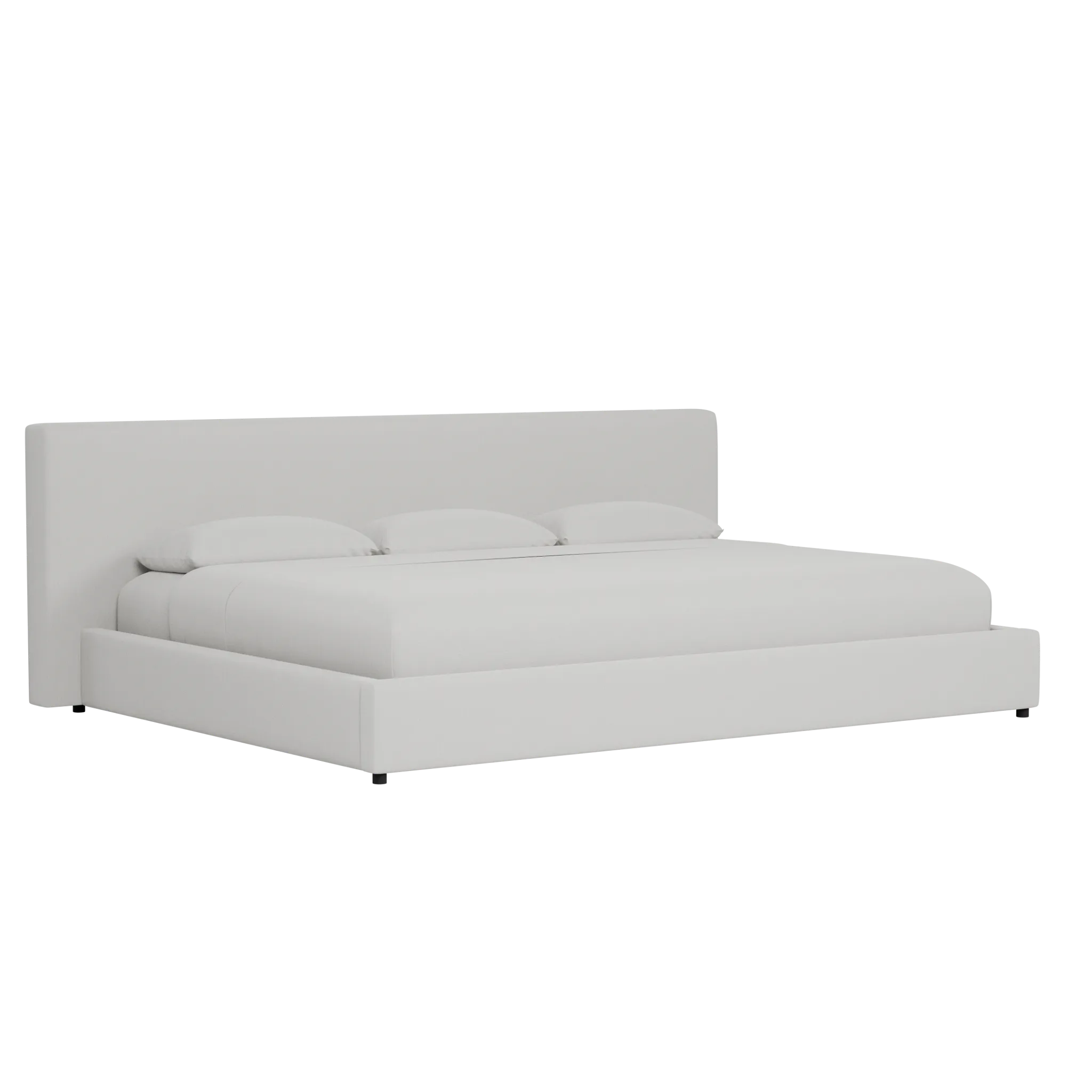 Grayton Delray Pewter 44" Upholstered Platform Bed