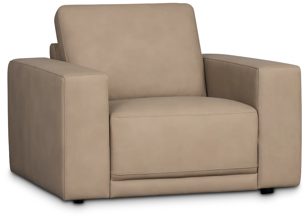 Kellan Taupe Leather Chair