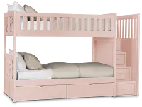 Charleston Pink Step Storage Bunk Bed