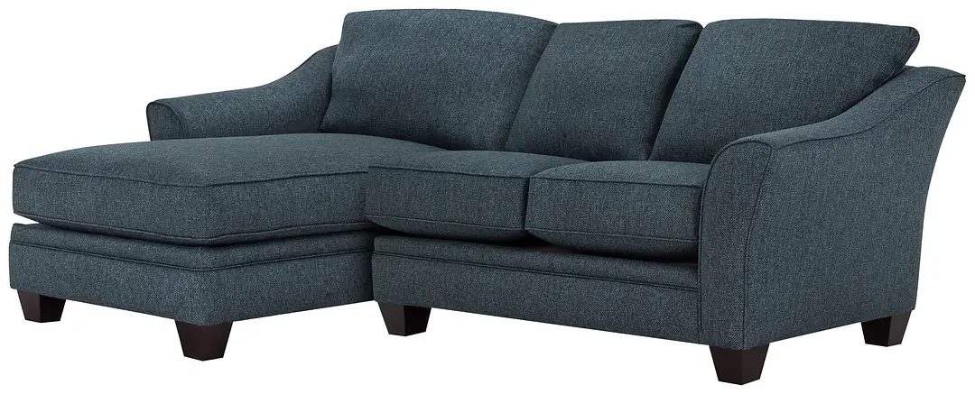 Avery Dark Blue Fabric Left Chaise Sectional Avery Dark Blue Fabric Left Chaise Sectional