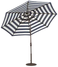 Maui Dark Blue Stripe Umbrella Set